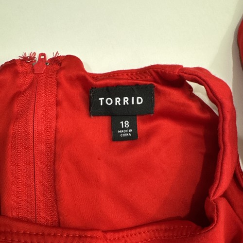 Torrid Womens Red Sleeveless Above The Knee Dress 18 Holiday - Picture 11 of 15