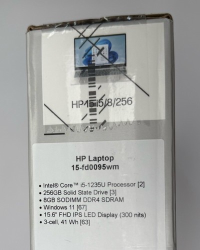 NEW HP 15.6 inch Windows Laptop Intel Core i5-1235U 8GB RAM 256GB SSD Silver - Picture 9 of 9