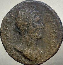 117AD-138AD Emperor Hadrian Dupondius Genuine Large Ancient Roman Coin Concordia