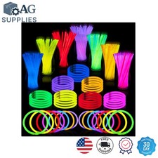 Vibrant 144 Pcs Neon Glow Sticks Pack - Perfect for Parties, Celebrations  Fun 