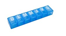 EZY DOSE Weekly 7-Day Pill Organizer, Small Compartments, Color May Vary