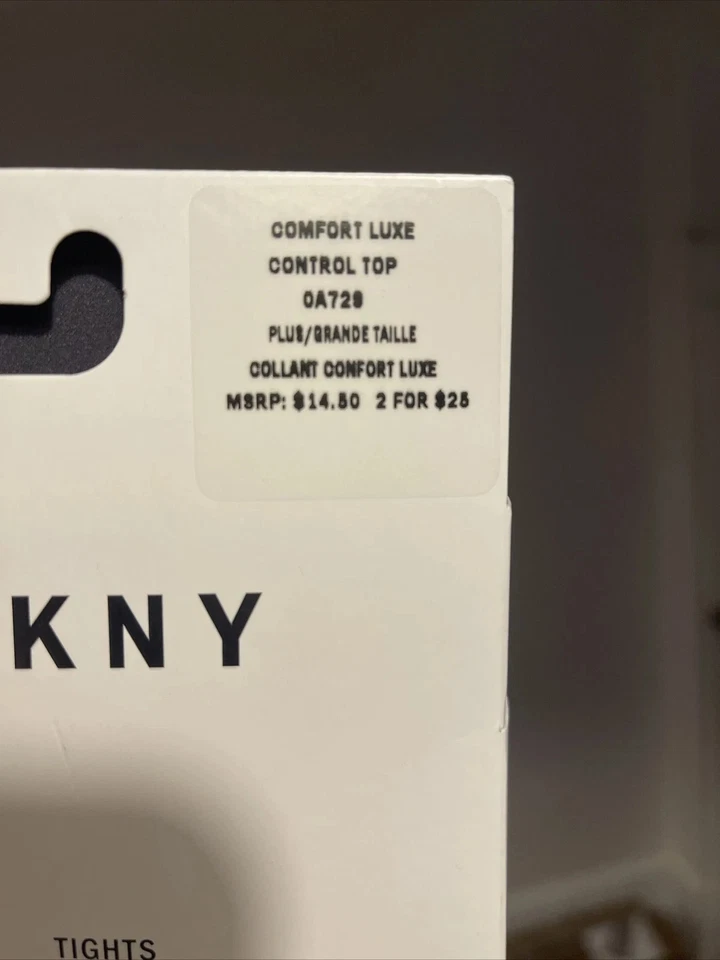 Medias DKNY, talla alta. Tapa de control. Franela gris. Se adapta a la talla 145-195 libras. Foto 3 de 3