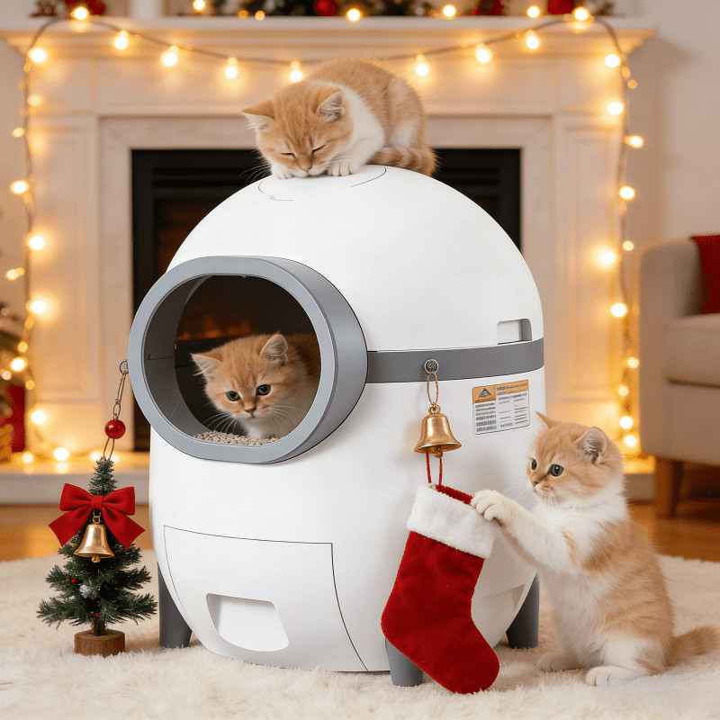 Automatic Self-Cleaning Cat Litter Box, Large Capacity for Multiple Cats