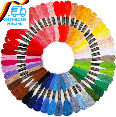 Benlay Stickgarn, 50 Bündel Regenbogen-Stickset, Embroidery Thread, Stickgarn Se