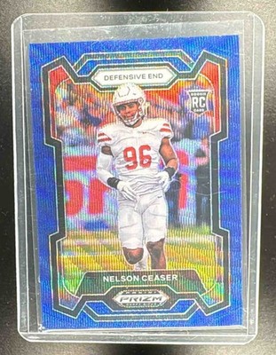 2024 Panini Prizm Collegiate Draft Picks Nelson Ceaser Blue Wave /249 #156 RC