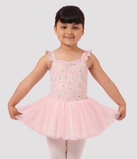 Mirella Girls Pink Ditsy Floral Wide Strap Tutu Dress Small 6X/7 NEW NWT