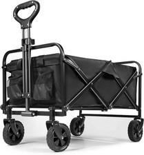Heavy Duty Garden Camping Beach Cart Festival Trolley 200KG Wagon Cart Foldable