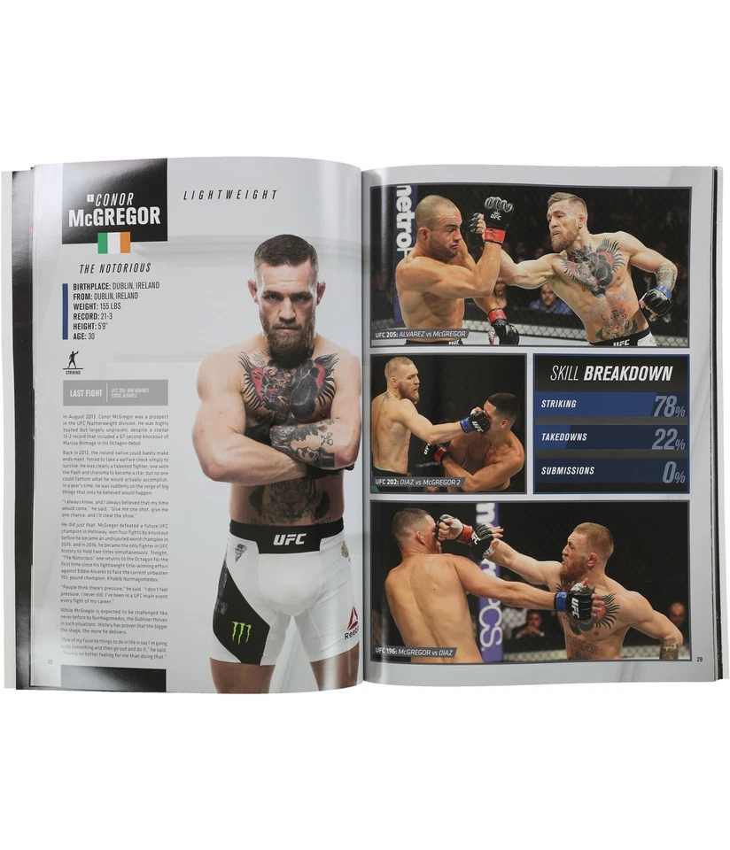 UFC Unisex 229 Khabib vs McGregor Official Program, White, One Size - Image 3 of 4