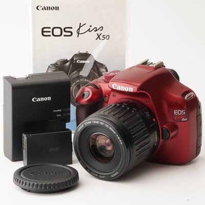 Canon EOS Kiss X50 Rot Spiegelreflexkamera mit EF 35-80mm f/4-5.6