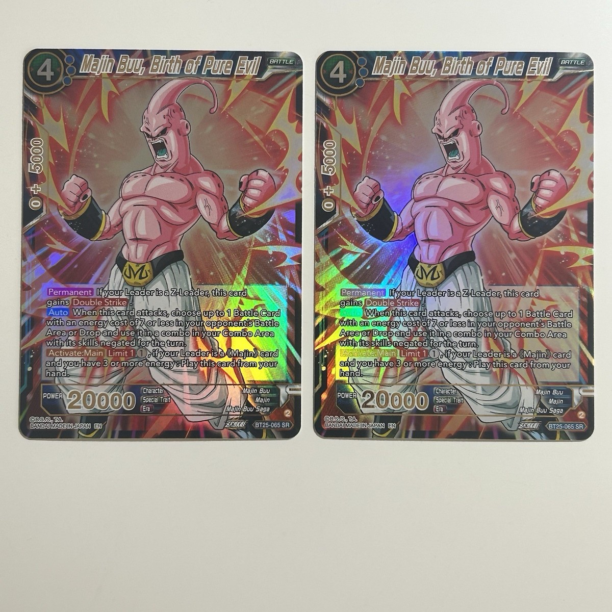 2x Dragon Ball Super Masters BT25-065 Majin Buu, Birth of
