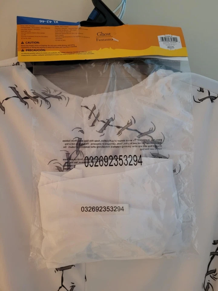 Disfraz Fantasma Halloween Hombre Adulto XL 42-46 Foto 3 de 4