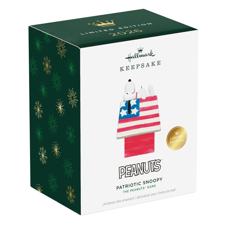 Hallmark 2026 Keepsake LIMITED Patriotic Snoopy Ornament NEW
