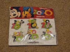 DISNEY PARKS 2020 MICKEY AND FRIENDS 6 PIN BOOSTER SET COLLECTABLE AS IS