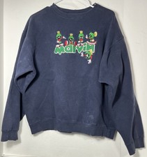 Vintage 90s Warner Bros Studio  Marvin  Sweatshirt Mens Large Blue Looney Tunes