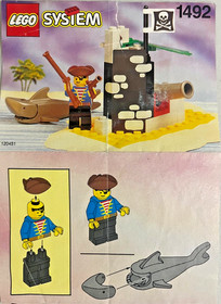 Vintage Lego System Set 1492 Battle Cove 100% Complete With Instructions