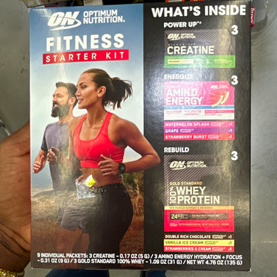 Optimum Nutrition Starter Kit Whey Protein & Creatine, Chocolate 4.76oz
