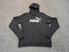 Black Puma Hoodie - Long Sleeve - Kangaroo Pocket - Women's UK 12 - VGC