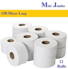 12 Mini Jumbo Toilet Rolls Toilet Paper Commercial Toilet Rolls Toilet Paper