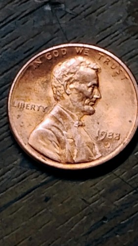 1988 D Lincoln Cent Errors Wide AM, Flared G, Die Clash/chip, Light Strike Error