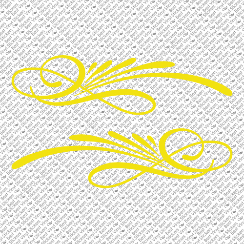 Pinstripe Vinyl Decal Set - Chopper, Bike, Fender, Tank, Car Window Stickers (PS-18) 2 thumbnail image