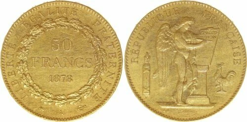 Pièces de monnaie françaises de 50 francs or
