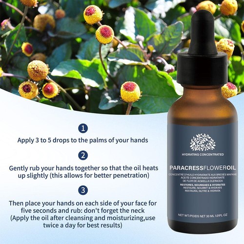 Paracress Facial Oil, Paracress Oil, Paracress Facial Serum-Organic 30ml - Fast - Picture 10 of 12