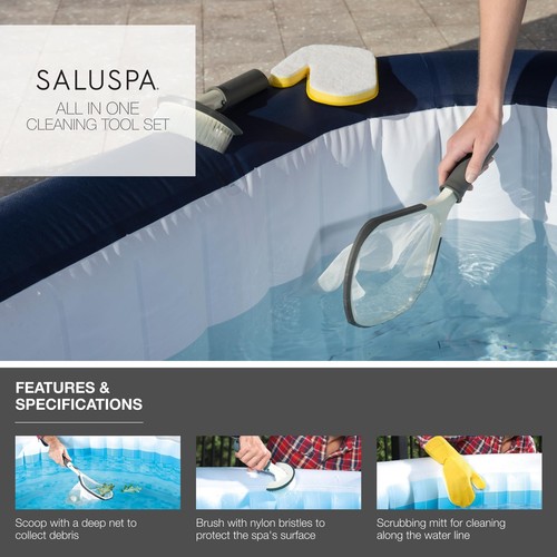 Bestway SaluSpa Todo en Uno Juego de Accesorios de Herramientas de Limpieza de Mantenimiento de 3 Piezas con - Imagen 2 de 8