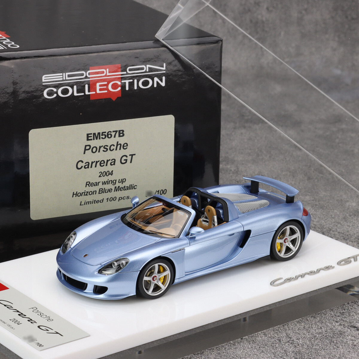 ミニカー PORSCHE CARRERA GT 2004 Make Up 1:43 Porsche CARRERA GT 2004 Rear Wing Up Diecast Car