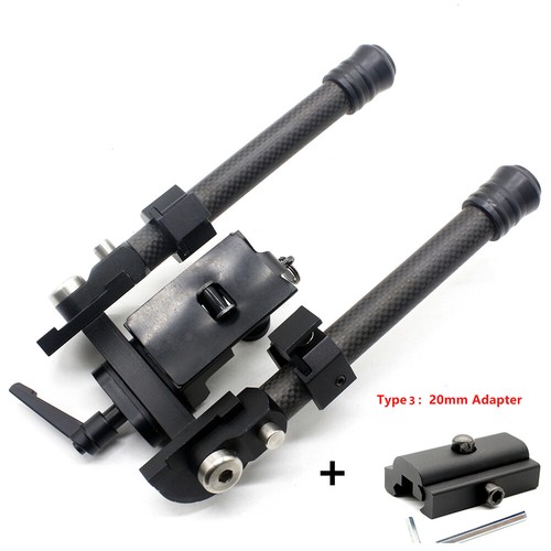 V10 Carbon Fiber Tactical Rifle Bipod Mount 6.5-9" Adjustable QD Sling Swivel - Picture 8 of 29