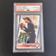 2021 Topps Softball #24 Monica Abbott Signed PSA Slabbed USA Softball