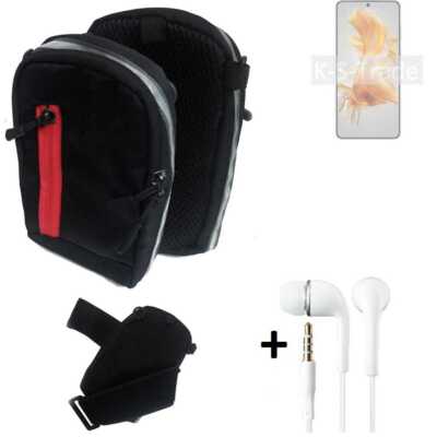 Holster + Kopfhörer für Huawei Mate 50E Gürteltasche Schutz-Hülle Handytasch