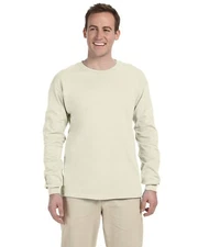 Gildan Ultra Cotton Mens Crewneck Long Sleeve T-Shirt S-5XL 2400 G240