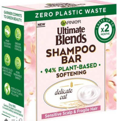 Garnier Ultimate Blends Delicate Oat Shampoo Bar Sensitive Scalp & Fragile Hair 