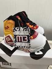 Fila MB New Toddler US 6 Shoes Basketball Red Black Yellow Infant Kids Boys