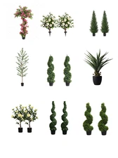 Artificial Topiary Trees Olive tree camellia for Home Decor, Fake Boxwood Trees