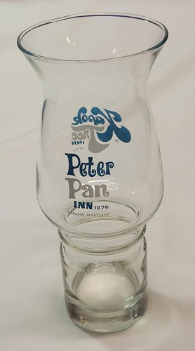 Kapok Tree Inn Peter Pan Inn 1976 Tall Clear Cocktail Beer Glasses TIKI - Picture 2 of 3