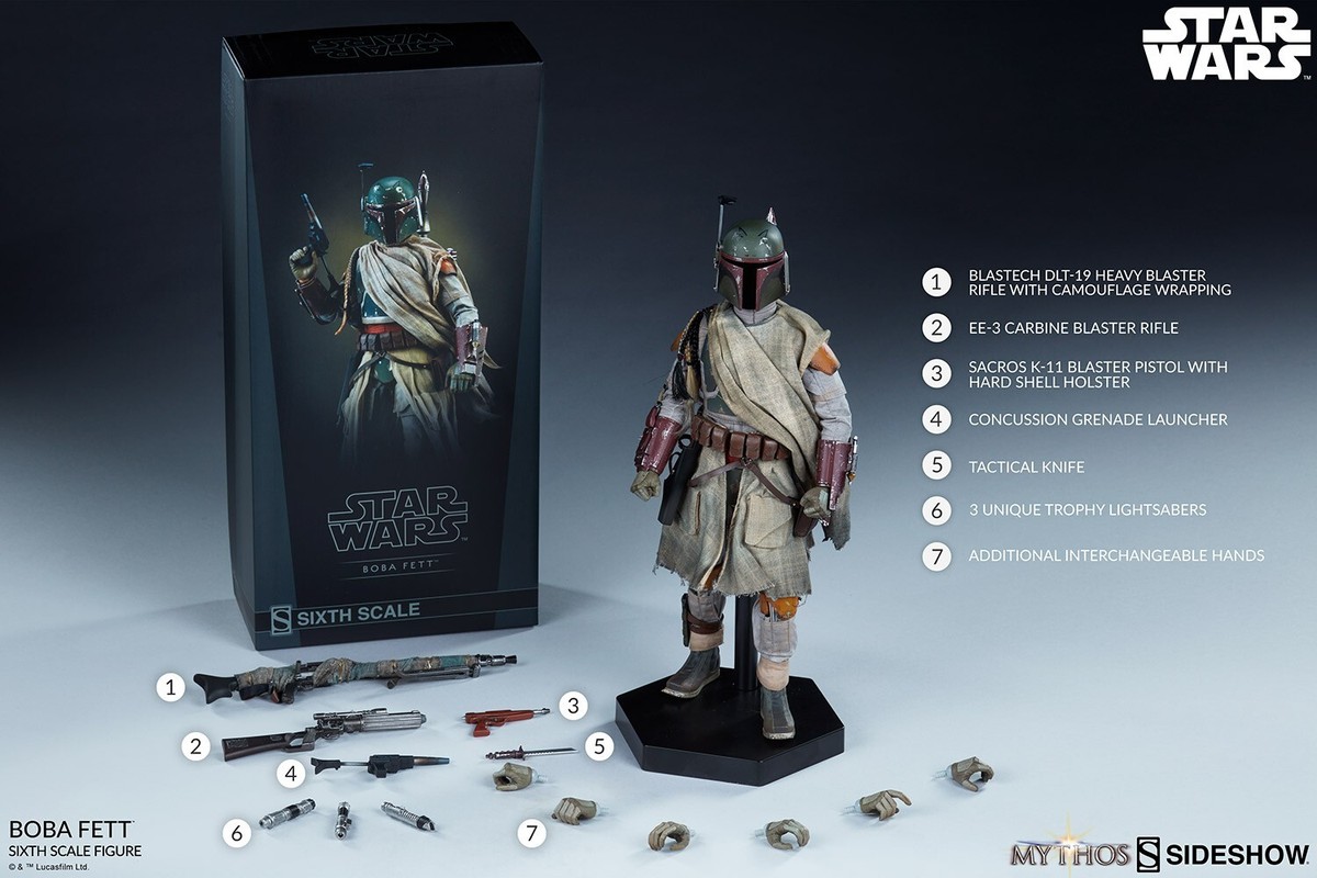 Sideshow Star Wars Boba Fett Mythos 1:6 Scale Figure Bounty Sideshow Star Wars Boba Fett Mythos 1:6 Scale Figure Bounty