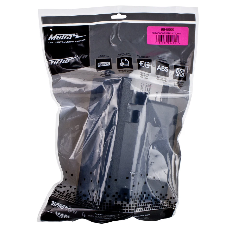 Kit múltiple de radio en tablero Metra 99-6000 para Chrysler/Dodge 1995-2002 Foto 2 de 2