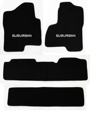 NEW! 1981 - 2020 Chevy Suburban Carpet Floor Mats Black with Embroidered Logo
