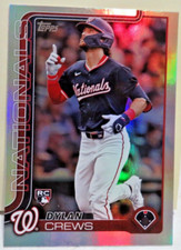 Dylan Crews MLB Topps 2025 Rainbow Foil Parallel Base Rookie Card RC Nationals