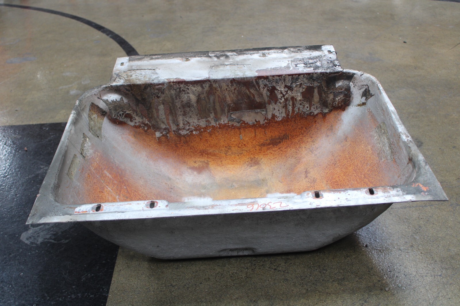 Ferrari 575, 550, Spare Wheel Tub, Cracked, Smoke Dmg, Used, P/N 64554700