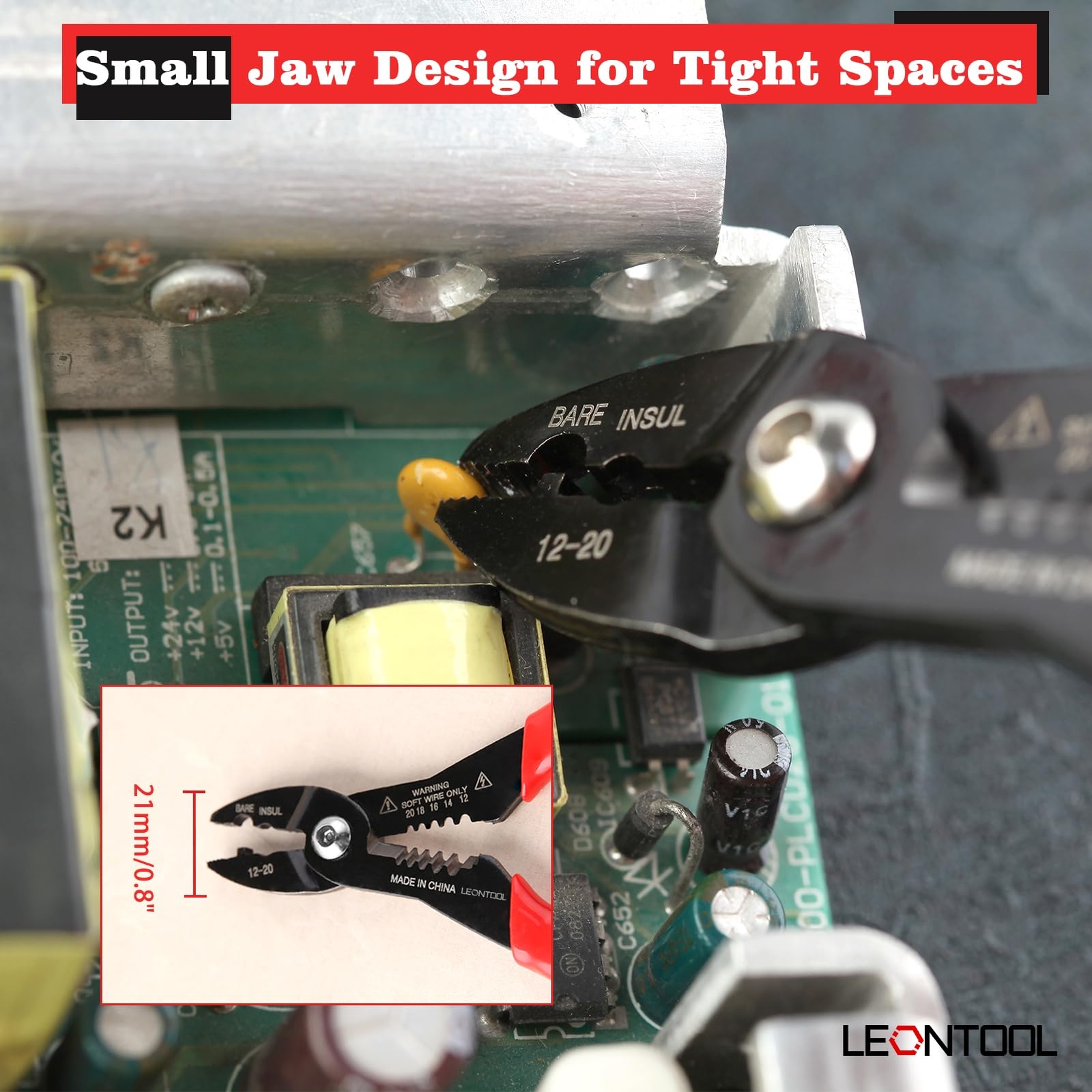 4-in-1 Multi Purpose Electricians Pliers with Wire Cutter, Crimper, Gripper, Str