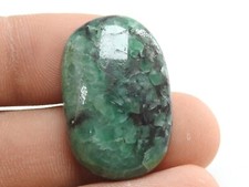 Emerald Smooth Oval Shape Cabochon Loose Handmade Gemstone For Making Jewelry