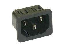 PANEL COMPONENTS  8301312 IEC 60320 C14 SNAP-IN POWER INLET 3 - Pcs