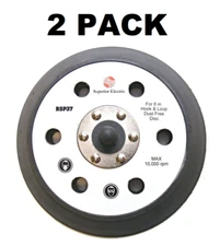 (2) 6 Inch Sander Pad Random Orbit Hook Loop Backing for Porter Cable 18001
