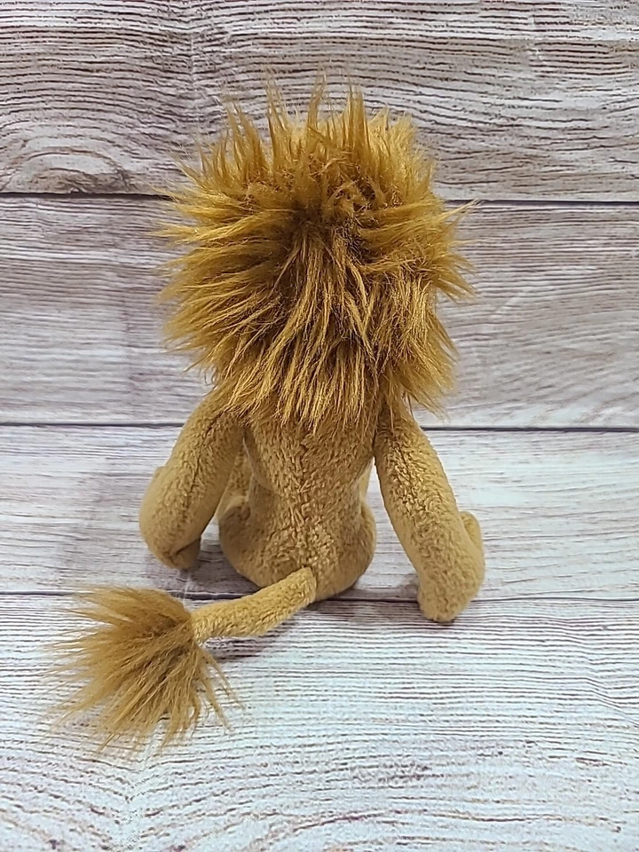 Ty Madagascar Plush Alex Lion Bean Bag Stuffed Animal Toy Brown 6" 2008 - image 4 of 4