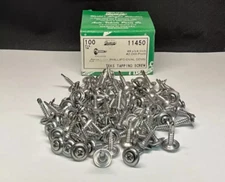 Auveco 11450 Chrome Tapping Screw #8-18 X 3/4" Phillips Oval SEMS TEK Qty 100