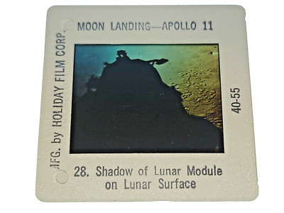 Vintage Moon Landing Apollo 11 Slide Shadow of Lunar Module on Lunar Surface #28