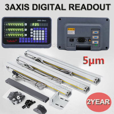 3-Achsen-DRO-Digitalanzeige 5μm TTL-Linearmaßstab 200+250+650mm for CNC