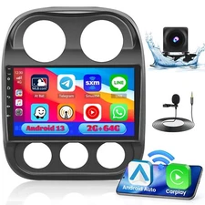 [2G+64G] Hikity Android 13 Stereo for Jeep Compass Patriot 2010-2016, 10.1 In...